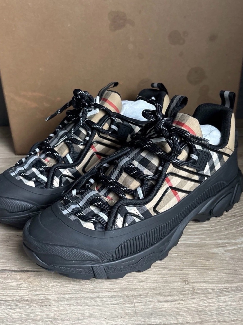 Burberry Kid's Arthur Check Canvas Sneakers, Toddlers/Kids Sz 34